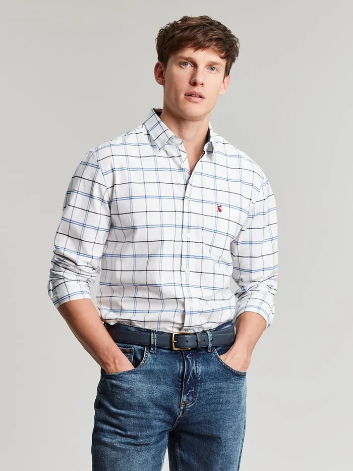 Joules Welford 8211 Navy Checked Classic Fit Shirt Men Shirts