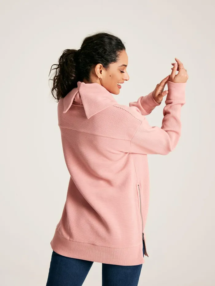 Joules Willow 8211 Pink Cowl Neck Sweatshirt Women Sweatshirts and Hoodies