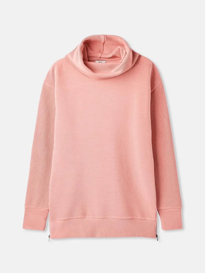 Joules Willow 8211 Pink Cowl Neck Sweatshirt Women Sweatshirts and Hoodies