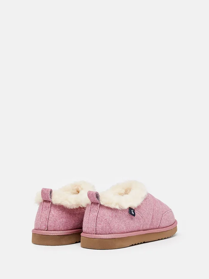 Joules Women039s Lazydays 8211 Pink Faux Fur Lined Slippers Women Slippers