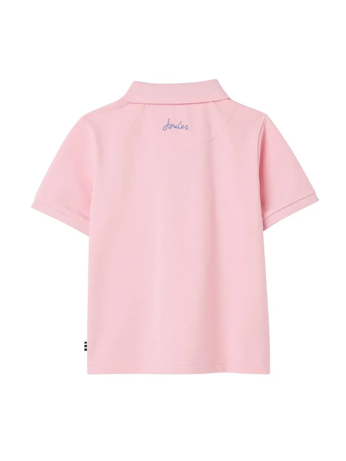 Joules Woody 8211 Pink Polo Shirt Boys Polo Shirts
