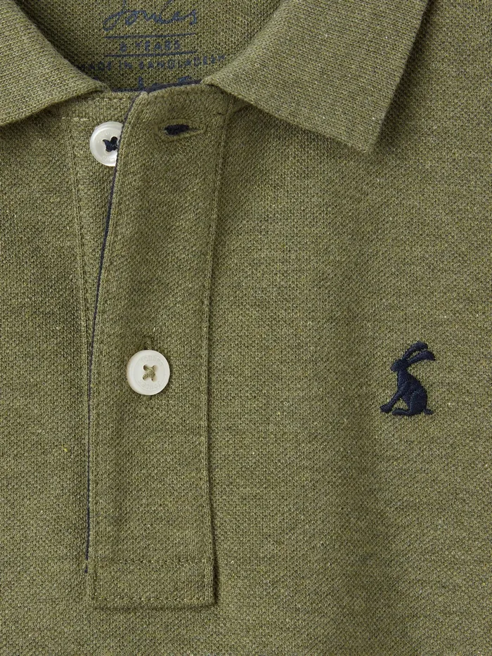 Joules Woody Marl 8211 Green Polo Shirt Boys Polo Shirts