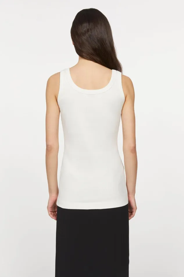 Jump Rib Top White Women Rodebjer Tops