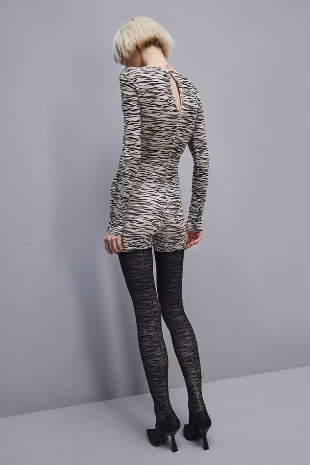 Jumpsuits Women Patrizia Pepe Zebra Print Jumpsuit Zebra Print Tulle