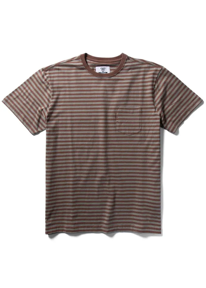 Knit Tees Men Vissla Derrick Disney Stripe Eco Pkt Tee Sage