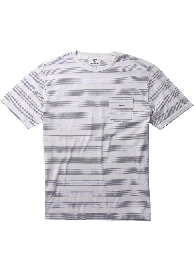 Knit Tees Men Vissla Low Line Ss Pkt Tee Vintage White