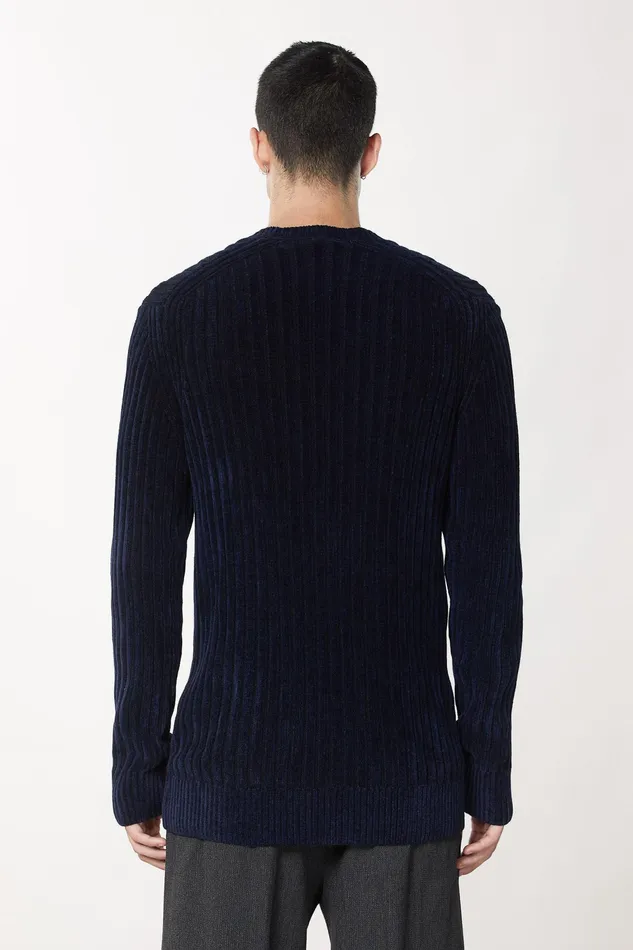 Knitwear Men Patrizia Pepe Viscose Blend Cardigan Royal Navyblue
