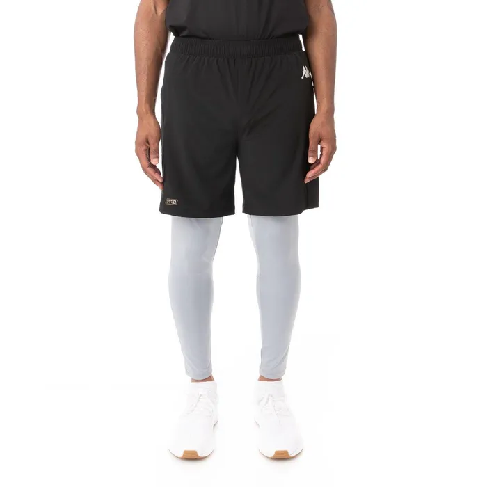 Kombat Check Active Shorts 8211 Black Black Kappa Mens Kombat Online
