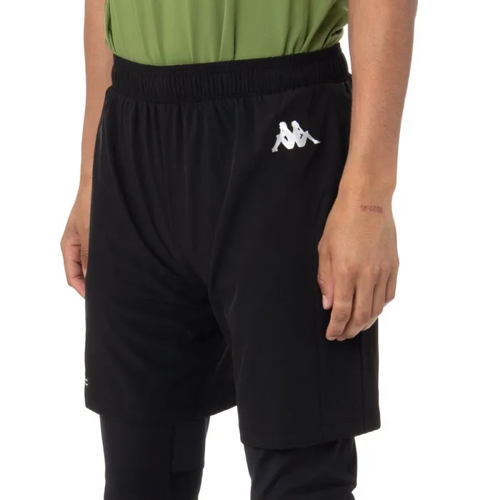 Kombat Check Active Shorts 8211 Black Black Kappa Mens Kombat Online