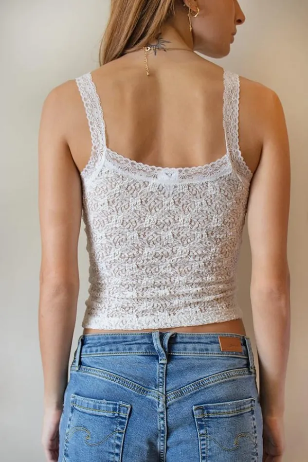 Lace Tank Top Women Subdued Tops
