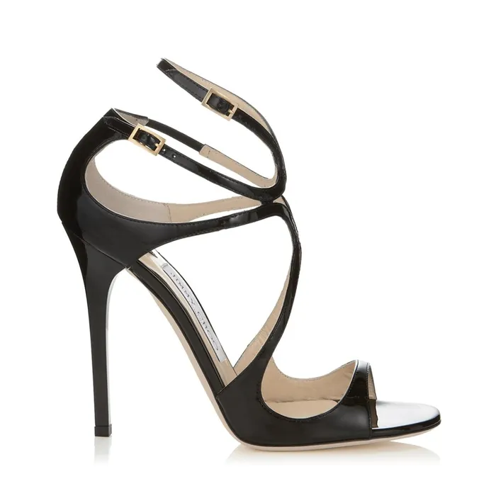 Lance Black Patent Leather Sandals Black Women JIMMY CHOO Sandals