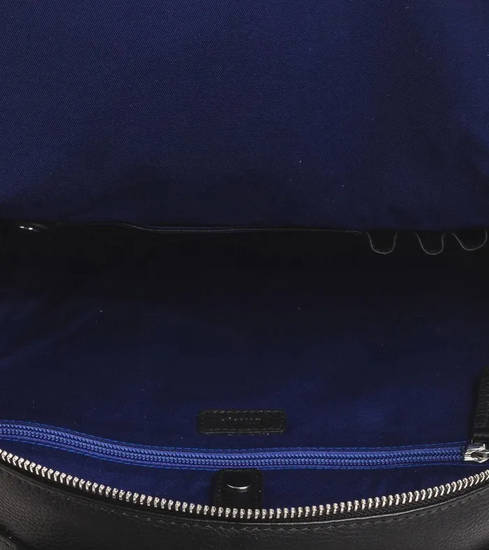 Le Tanneur Backpacks WomenMen Zipped Backpack In Grained Leather Black