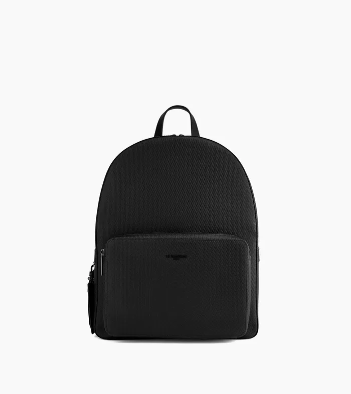 Le Tanneur Backpacks WomenMen Zipped Leather Backpack In Signature T Leather Black Le Tanneur Backpacks WomenMen Zipped Leather Backpack In Signature T Leather Black