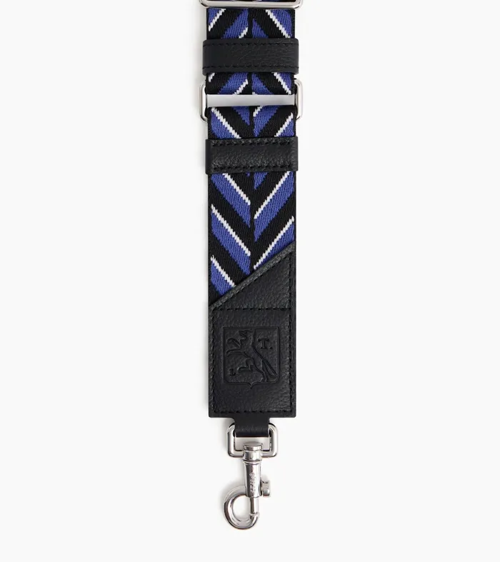 Le Tanneur Bag Straps Women Adjustable Striped Shoulder Strap Black Le Bleu White Chalk