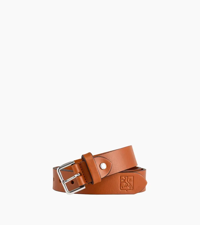 Le Tanneur Belts Men Men039S Belt With Square Buckle In Smooth Leather Brown Tan Le Tanneur Belts Men Men039S Belt With Square Buckle In Smooth Leather Brown Tan