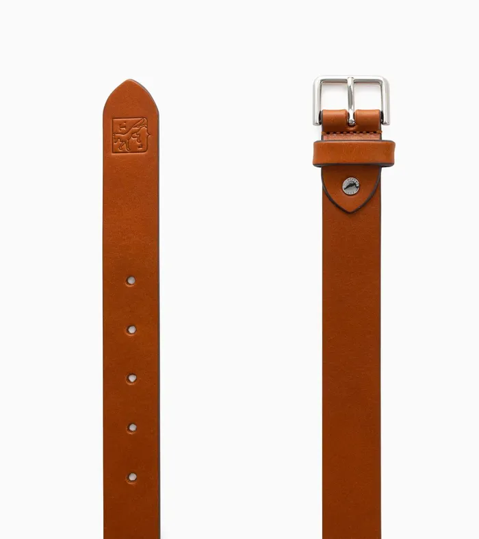 Le Tanneur Belts Men Men039S Belt With Square Buckle In Smooth Leather Brown Tan