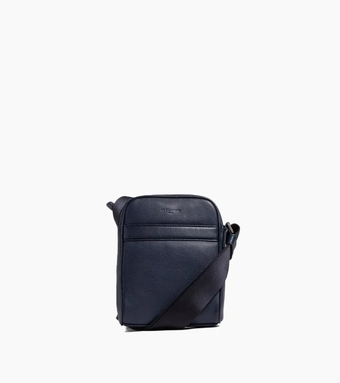 Le Tanneur Crossbody Bags Men Small Cross Body Bag In Grained Leather Twilight Blue Le Tanneur Crossbody Bags Men Small Cross Body Bag In Grained Leather Twilight Blue