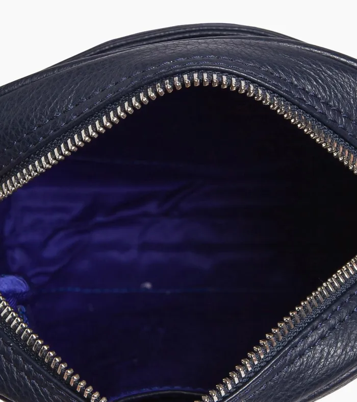 Le Tanneur Crossbody Bags Men Small Cross Body Bag In Grained Leather Twilight Blue