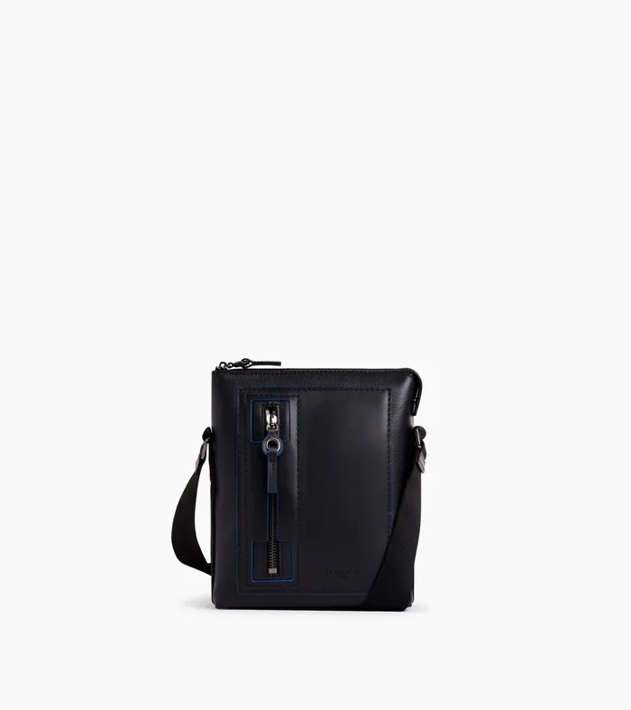 Le Tanneur Crossbody Bags Men Small Shoulder Bag In Leather Black