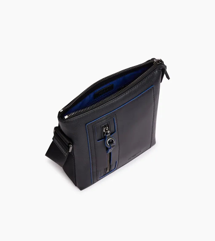 Le Tanneur Crossbody Bags Men Small Shoulder Bag In Leather Black