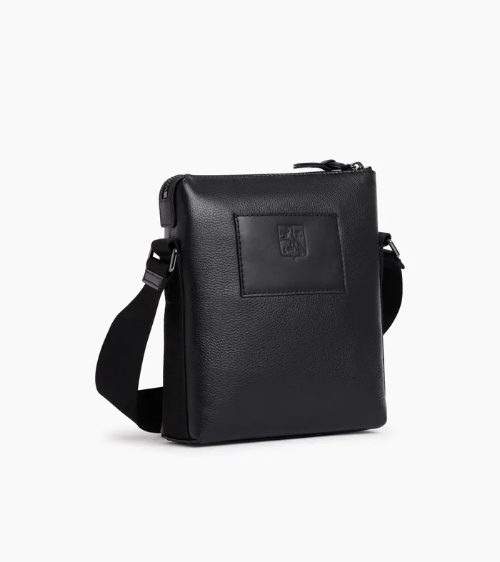 Le Tanneur Crossbody Bags Men Small Shoulder Bag In Leather Black
