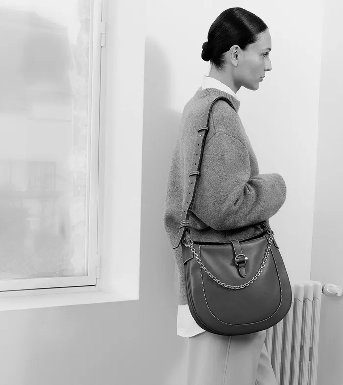 Le Tanneur Crossbody Bags Women Large Shoulder Bag In Smooth Leather Black