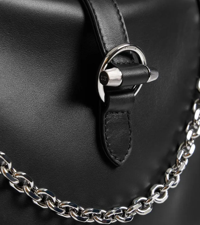 Le Tanneur Crossbody Bags Women Large Shoulder Bag In Smooth Leather Black