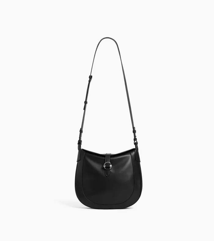 Le Tanneur Crossbody Bags Women Large Shoulder Bag In Smooth Leather Black