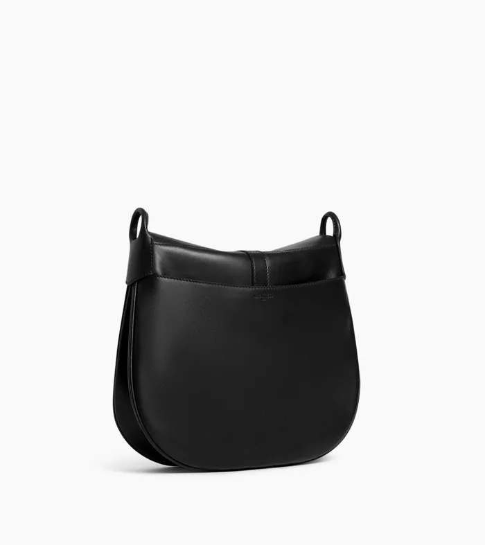 Le Tanneur Crossbody Bags Women Large Shoulder Bag In Smooth Leather Black