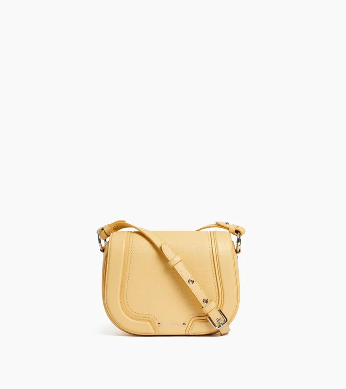 Le Tanneur Crossbody Bags Women Medium Crossbody Bag In Grained Leather Aurora Yellow