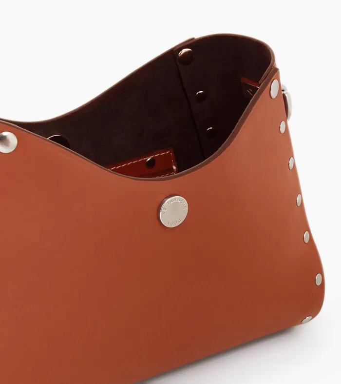 Le Tanneur Crossbody Bags Women Small Baguette Bag In Smooth Leather Mahogany Brown