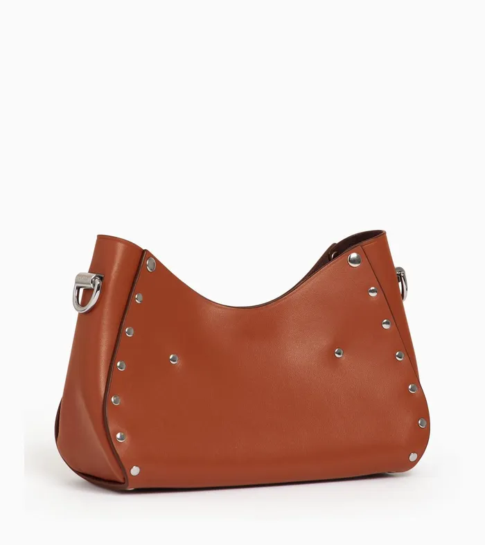 Le Tanneur Crossbody Bags Women Small Baguette Bag In Smooth Leather Mahogany Brown