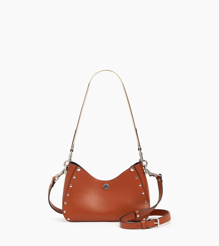 Le Tanneur Crossbody Bags Women Small Baguette Bag In Smooth Leather Mahogany Brown