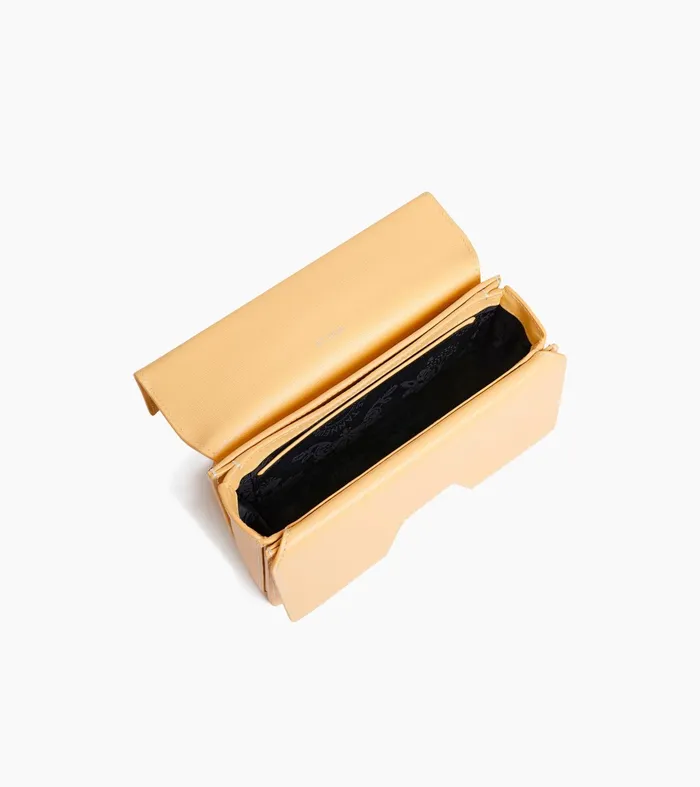 Le Tanneur Crossbody Bags Women Small Shoulder Bag In Cork Effect Leather Aurora Yellow