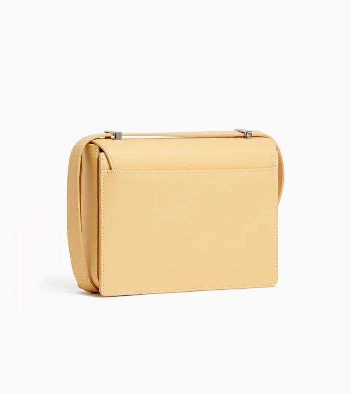 Le Tanneur Crossbody Bags Women Small Shoulder Bag In Cork Effect Leather Aurora Yellow