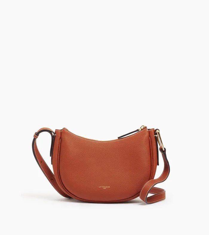 Le Tanneur Crossbody Bags Women Small Shoulder Bag In Grained Leather Mahogany Brown Le Tanneur Crossbody Bags Women Small Shoulder Bag In Grained Leather Mahogany Brown