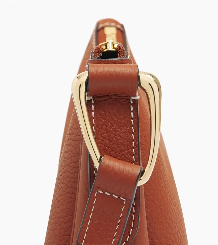 Le Tanneur Crossbody Bags Women Small Shoulder Bag In Grained Leather Mahogany Brown