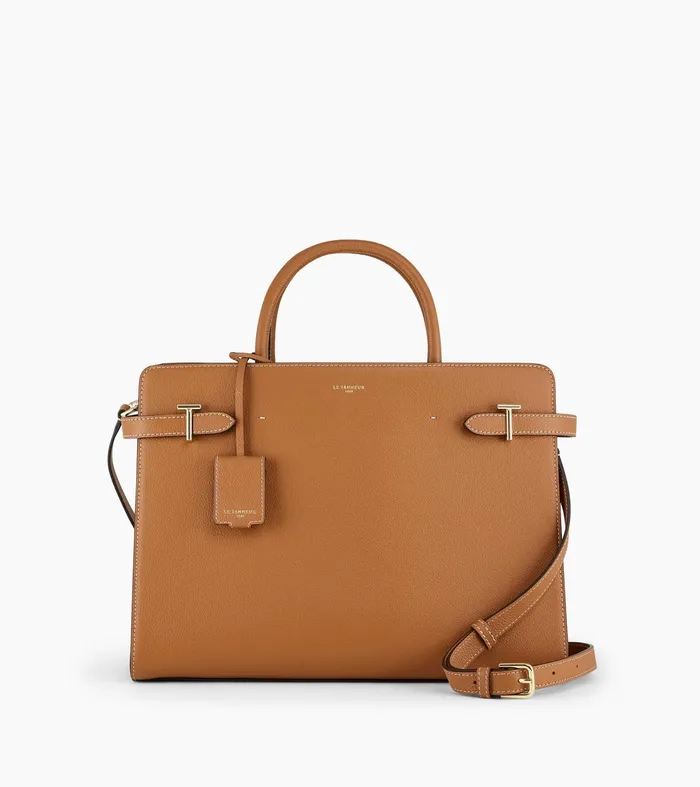 Le Tanneur Handbags Women Large Handbag In Grained Leather Brown Tan