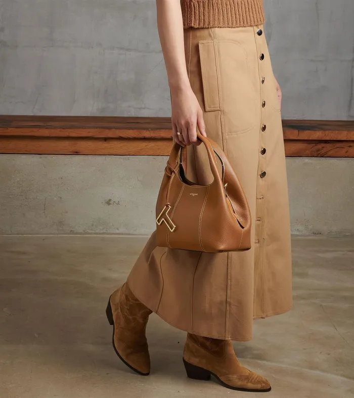 Le Tanneur Handbags Women Small Handbag In Grained Leather Brown Tan