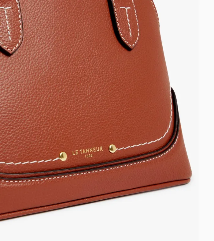 Le Tanneur Handbags Women Small Handbag In Grained Leather Mahogany Brown