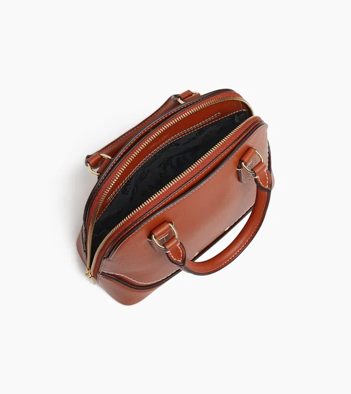 Le Tanneur Handbags Women Small Handbag In Grained Leather Mahogany Brown
