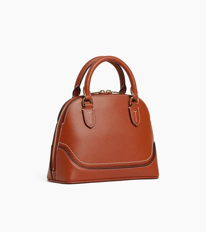 Le Tanneur Handbags Women Small Handbag In Grained Leather Mahogany Brown