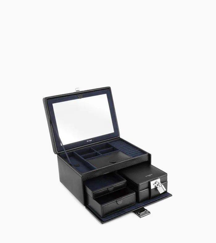 Le Tanneur Jewelry and Watch Boxes Women Large Jewellery Box Black