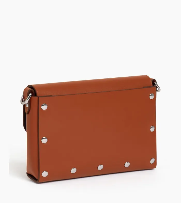 Le Tanneur Pouches and Belt Bags Women Pouch With Flap And Detachable Shoulder Straps In Smooth Leather Mahogany Brown