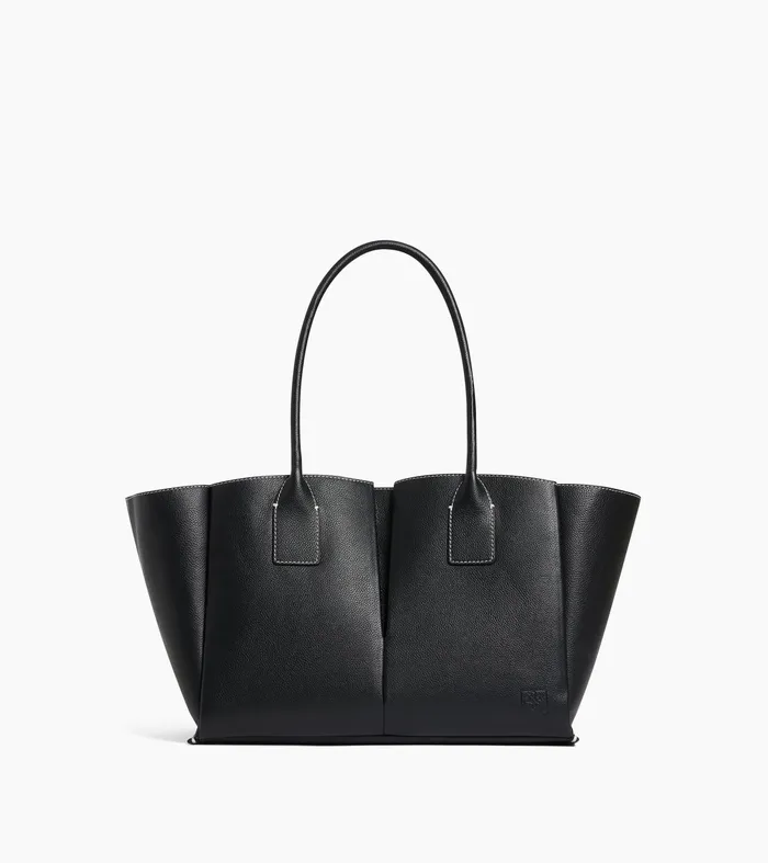 Le Tanneur Totes and Shoulder Bags Women Large Tote Bag In Grained Leather Black Le Tanneur Totes and Shoulder Bags Women Large Tote Bag In Grained Leather Black