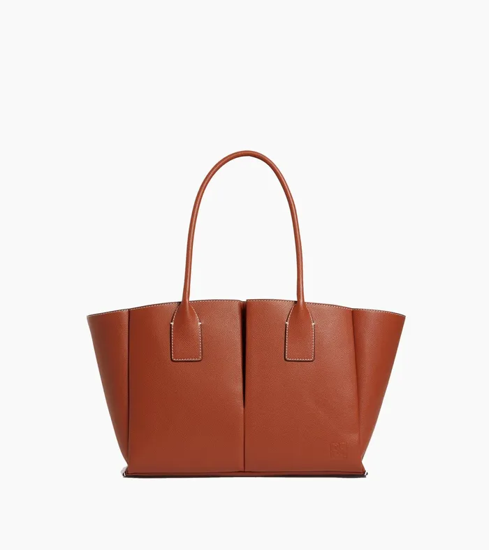 Le Tanneur Totes and Shoulder Bags Women Large Tote Bag In Grained Leather Mahogany Brown Le Tanneur Totes and Shoulder Bags Women Large Tote Bag In Grained Leather Mahogany Brown