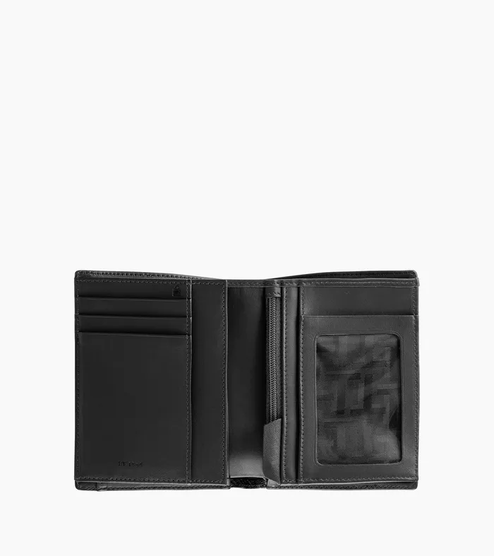 Le Tanneur Wallets Men Zipped Pocket And 2 Shutters Wallet In Signature T Leather Black