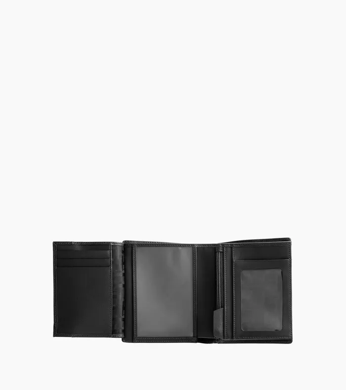 Le Tanneur Wallets Men Zipped Pocket And 2 Shutters Wallet In Signature T Leather Black