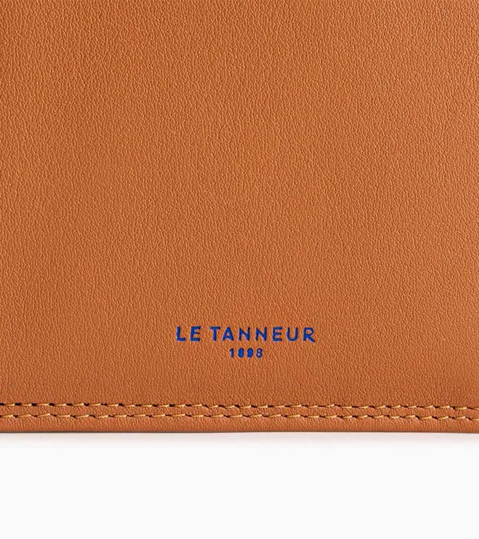Le Tanneur Wallets Men Zipped Pocket And 2 Shutters Wallet In Smooth Leather Brown Tan