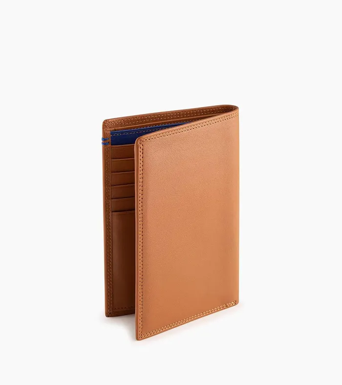 Le Tanneur Wallets Men Zipped Pocket And 2 Shutters Wallet In Smooth Leather Brown Tan